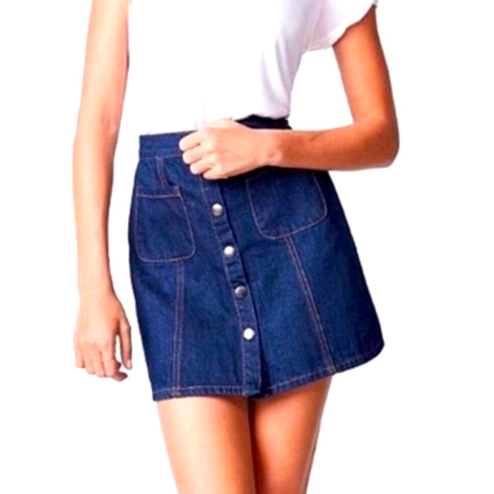 Urban Outfitters Blue A-Line Mini Skirt